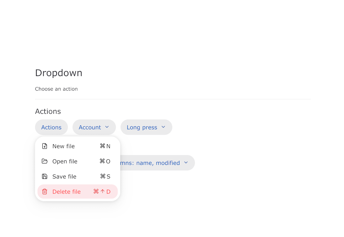 Dropdowns